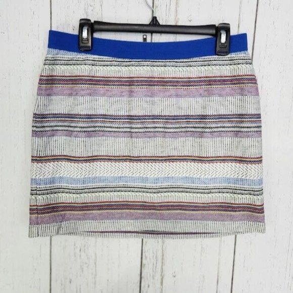 Gap NWT Womens Size 8 Multi-Color Striped Elastic Waist Lined Short Skirt - Picture 1 of 6